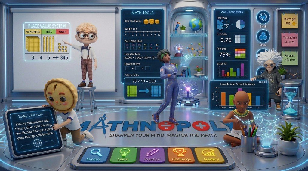 MATHNOPOLY learning lab — sharpen your mind, master the math